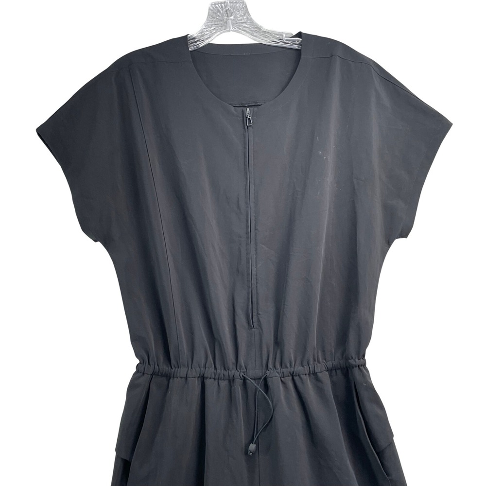 Lululemon Stretch HR Jumpsuit Women 8 Black Drawstring Waist Jogger Sportswear